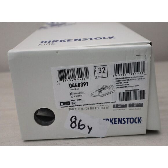 Birkenstock 0448391 Kids Sz EUR 32 US 1 Gray Suede Arran Sneakers Shoes - Picture 13 of 13